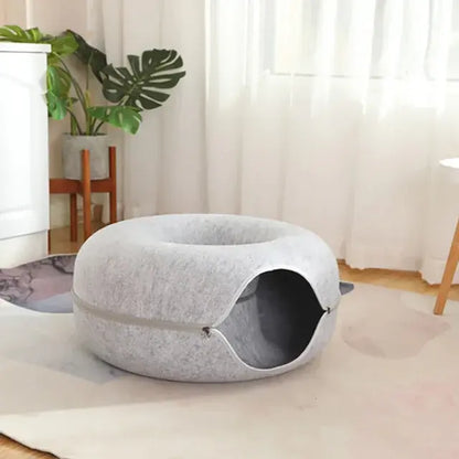 Cama-Túnel Interactiva "Donut" para Gatos (de Fieltro)
